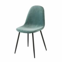 Chaise style scandinave en velours bleu turquoise Clyde Maisons du Monde