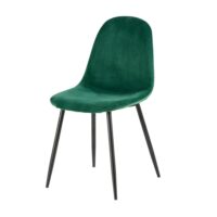 Chaise style scandinave en velours vert sapin Clyde Maisons du Monde