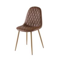 Chaise style scandinave matelassée camel Clyde Maisons du Monde