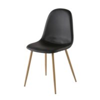 Chaise style scandinave noire Clyde Maisons du Monde