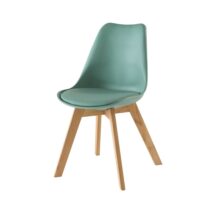 Chaise style scandinave vert d'eau et chêne massif Ice Maisons du Monde