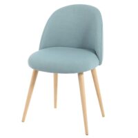 Chaise vintage bleue et bouleau massif Mauricette Maisons du Monde