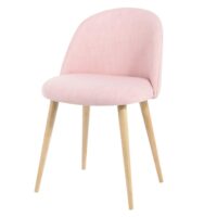 Chaise vintage rose et bouleau massif Mauricette Maisons du Monde