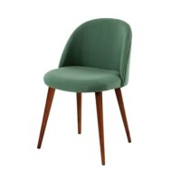 Chaise vintage verte et bouleau massif Mauricette Maisons du Monde