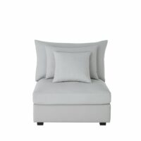 Chauffeuse de canapé en coton gris clair Rhodes Maisons du Monde