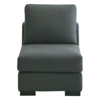 Chauffeuse en coton gris ardoise L64 Terence Maisons du Monde