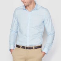 Chemise coupe slim 100% coton Bleu Ciel LA REDOUTE COLLECTIONS