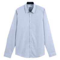 Chemise coupe slim manches longues imprimé à pois Bleu Ciel LA REDOUTE COLLECTIONS