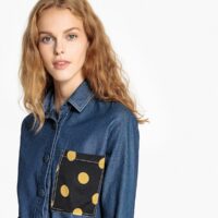 Chemise courte en denim