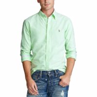 Chemise droite custom fit en oxford Vert Citron Polo Ralph Lauren