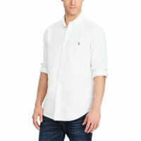 Chemise droite custom fit stretch Bleu - Blanc Polo Ralph Lauren