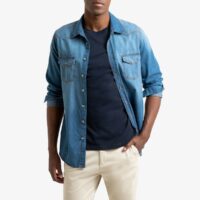 Chemise droite en denim