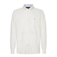 Chemise droite en twill de coton stretch Blanc Tommy Hilfiger