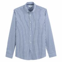 Chemise droite manches longues imprimé vichy Carreaux Vichy Bleu LA REDOUTE COLLECTIONS