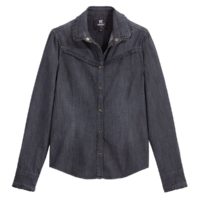 Chemise en jean avec détail volants Gris KAPORAL