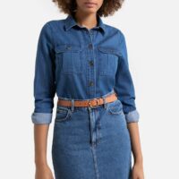 Chemise en jean manches longues Bleu Stone LA REDOUTE COLLECTIONS