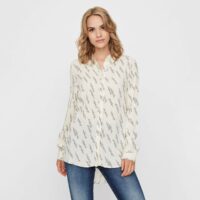 Chemise imprimée graphique Noir;Marron;Blanc Cassé Vero Moda