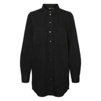 Chemise longue en jean Noir Vero Moda