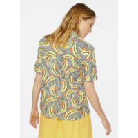 Chemise manches courtes imprimé graphique Noir/Blanc/Jaune COMPANIA FANTASTICA