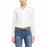 Chemise slim à manches longues Blanc Polo Ralph Lauren