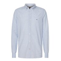 Chemise slim en coton à rayures Rayé Blanc/Bleu Tommy Hilfiger