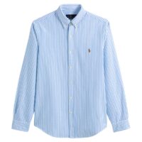 Chemise slim en oxford à rayures Blanc/Bleu Ciel Polo Ralph Lauren