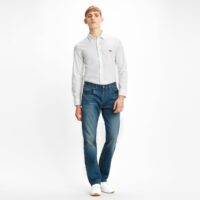 Chemise slim en poepline Housemark Blanc - Bleu Levi's