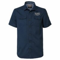 Chemise slim esprit militaire Bleu Marine PETROL INDUSTRIES