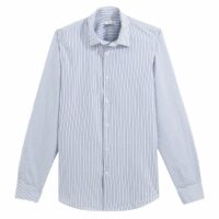 Chemise slim rayée manches longues Rayé Blanc/Bleu LA REDOUTE COLLECTIONS