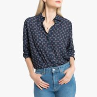 Chemisier imprimé manches longues Imprimé Fond Bleu LA REDOUTE COLLECTIONS