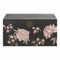 Coffre noir imprimé floral multicolore Mayli Maisons du Monde