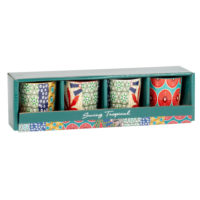 Coffret 4 mugs en faïence à motifs multicolores Maisons du Monde