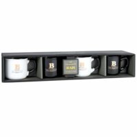 Coffret 4 tasses en grès noir