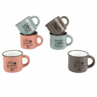 Coffret 6 tasses en faïence multicolore imprimée Maisons du Monde