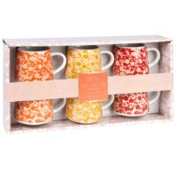 Coffret 6 tasses en porcelaine multicolore imprimé floral Maisons du Monde