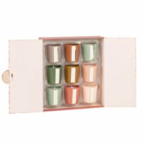 Coffret bougies lumignons (x9) en verre imprimé Maisons du Monde