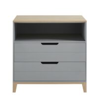 Commode 2 tiroirs gris bleu Gaspard Maisons du Monde