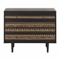 Commode 3 tiroirs bicolore motifs graphiques Mayana Maisons du Monde