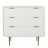 Commode 3 tiroirs blanc satiné Riverside Maisons du Monde