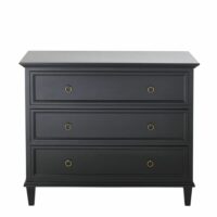 Commode 3 tiroirs noire L100 Cambronne Maisons du Monde