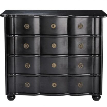 Commode 4 tiroirs noire Gustavia Maisons du Monde