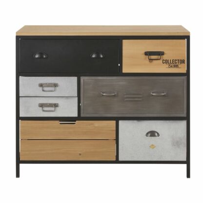 Commode 8 tiroirs en métal et sapin Harvey Maisons du Monde