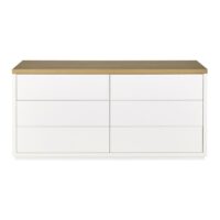 Commode blanche 6 tiroirs Austral Maisons du Monde