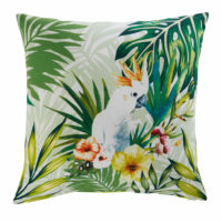 Coussin de jardin en tissu imprimé tropical 45x45 CACATOES Maisons du Monde