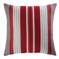 Coussin de jardin en tissu rayé rouge et blanc 45x45 ESPELETTE Maisons du Monde