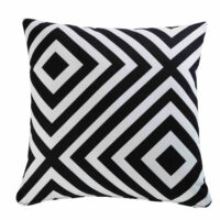 Coussin de jardin motifs géométriques noirs et blancs 45x45 NAHIRA Maisons du Monde