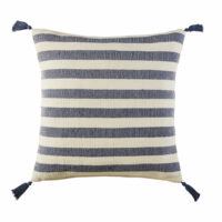 Coussin de sol en coton bleu et écru Maisons du Monde