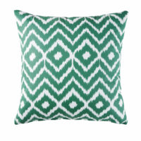 Coussin d'extérieur en coton blanc motifs graphiques 45x45 Maisons du Monde