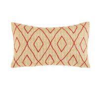 Coussin d'extérieur motifs graphiques rouges 30x50 Maisons du Monde