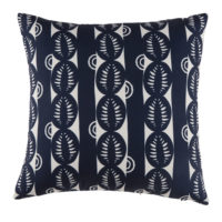 Coussin d'extérieur noir et beige motifs graphiques 45x45 Maisons du Monde